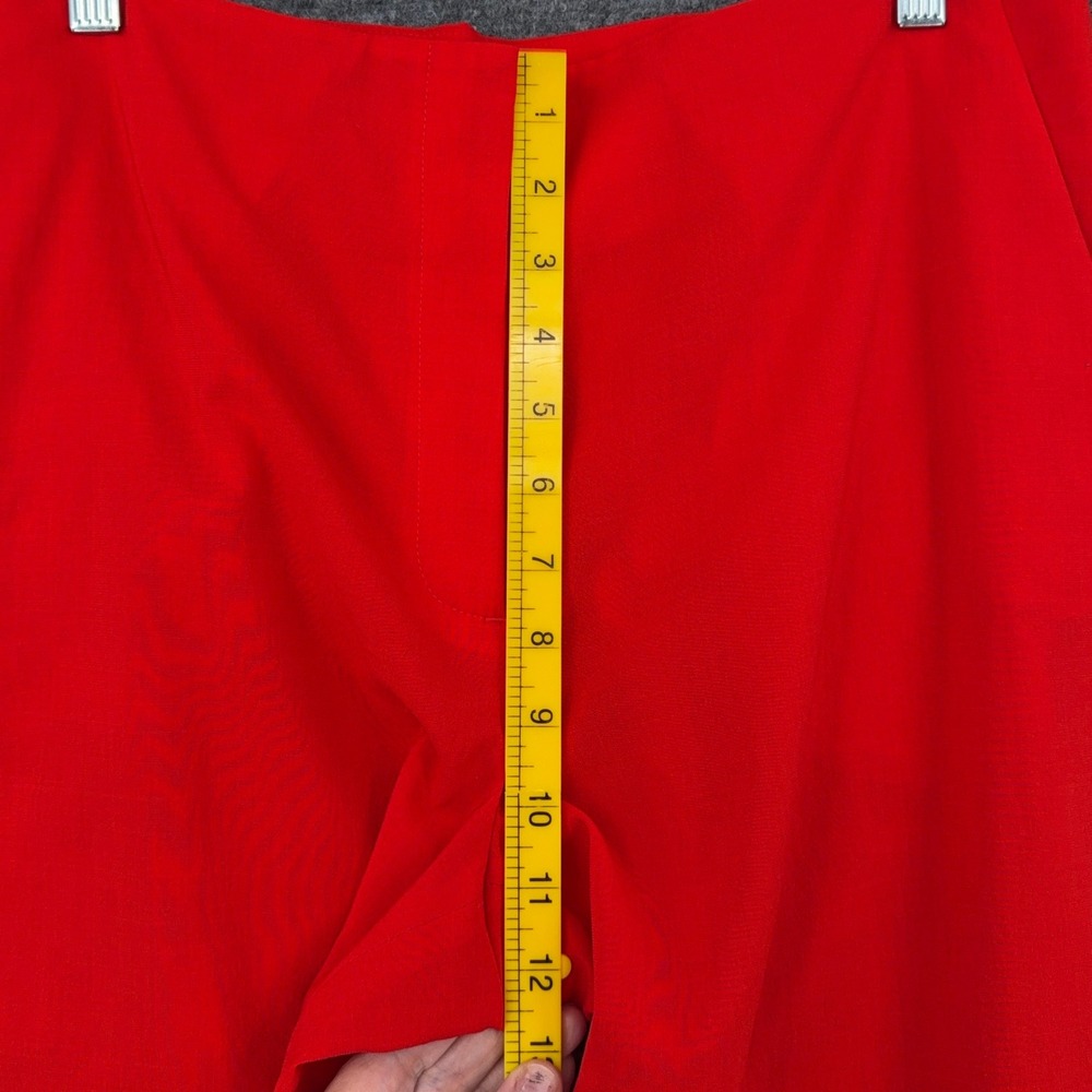 COS Red Tailored High Rise Straight Leg Trousers Pants Womens Size 12 US - Picture 6 of 7